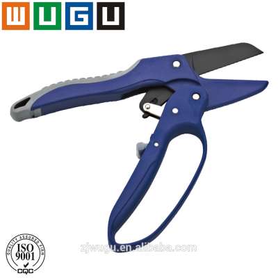 ISO9001 Plastic finger guard handle TPR grips 8" Anvil ratchet Pruner Branch cutter