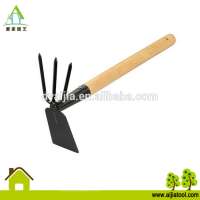 Garden double hoe with wooden handle hoe and cultivator powder coated hand tool