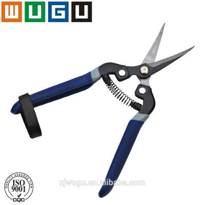 ISO9001 Garden tool 2 tone color vinyl grips with loop Mini 7-1/2" Fruit and flower shears